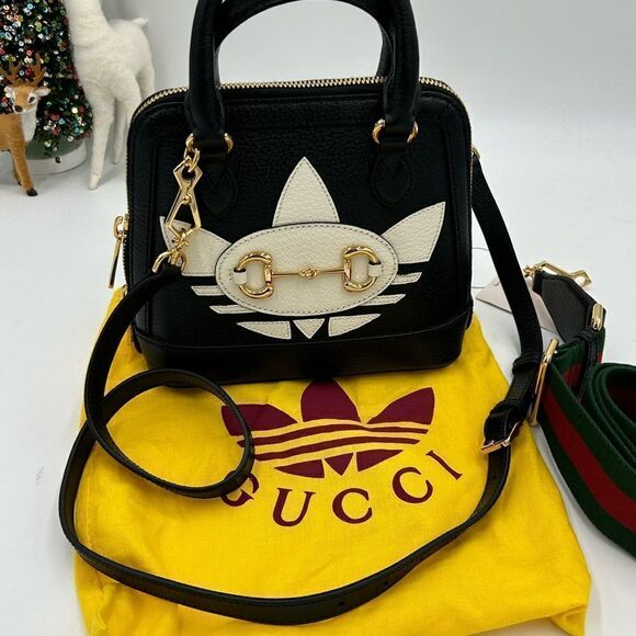 Women’s Gucci X Adidas horse bit mini bag dual detachable straps made in Italy - Picture 16 of 16